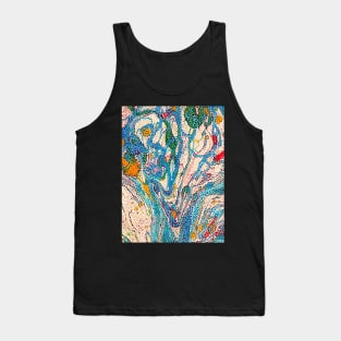 Abstract marble texture fluid art design Tank Top